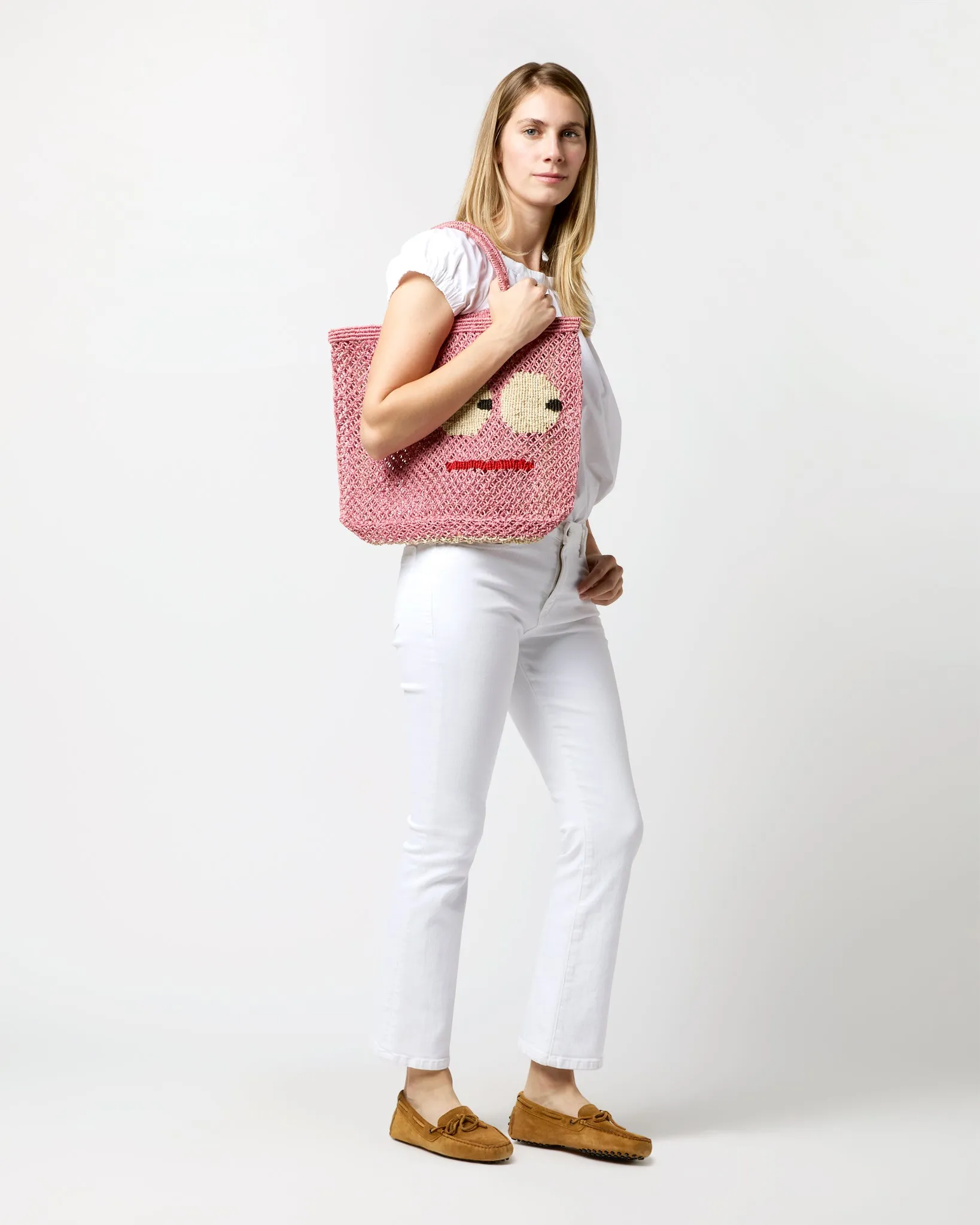 Small Big Eyes Tote in Berry sold by Mashburn product image thumbnail 3