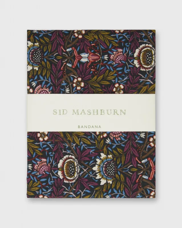 Bandana in Blue/Olive Peach Pincher Liberty Fabric sold by Mashburn