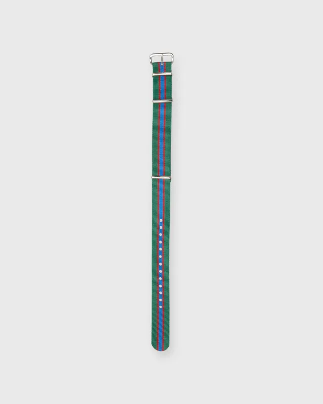 Nato Watch Strap in Green/Blue/Red Stripe made by Sid Mashburn