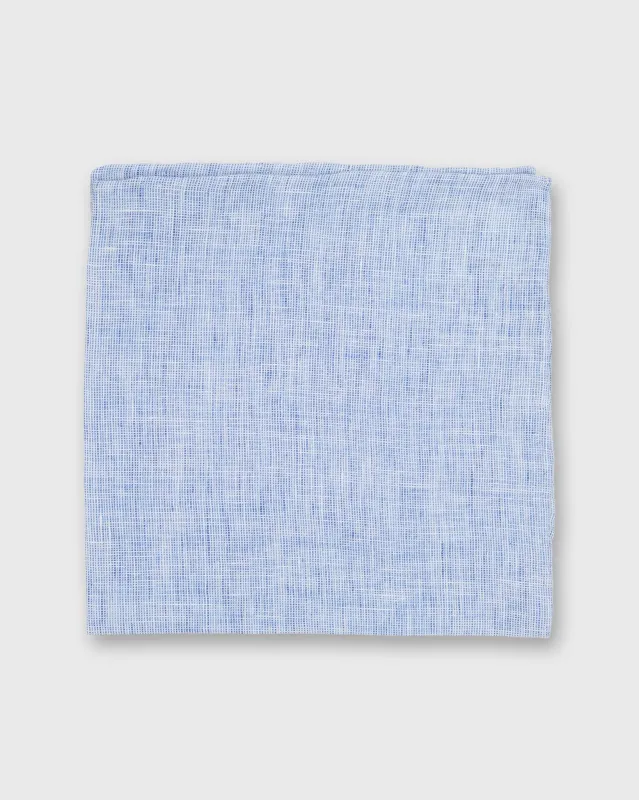 Cotton Pocket Square in Blue Chambray sold by Mashburn