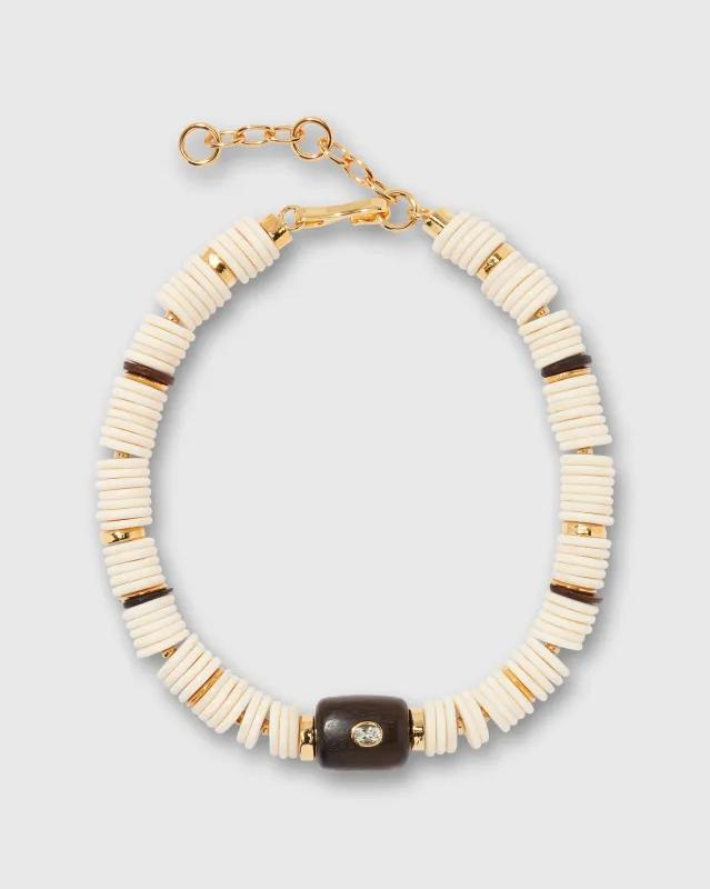 New Moon Collar in White made by Mashburn