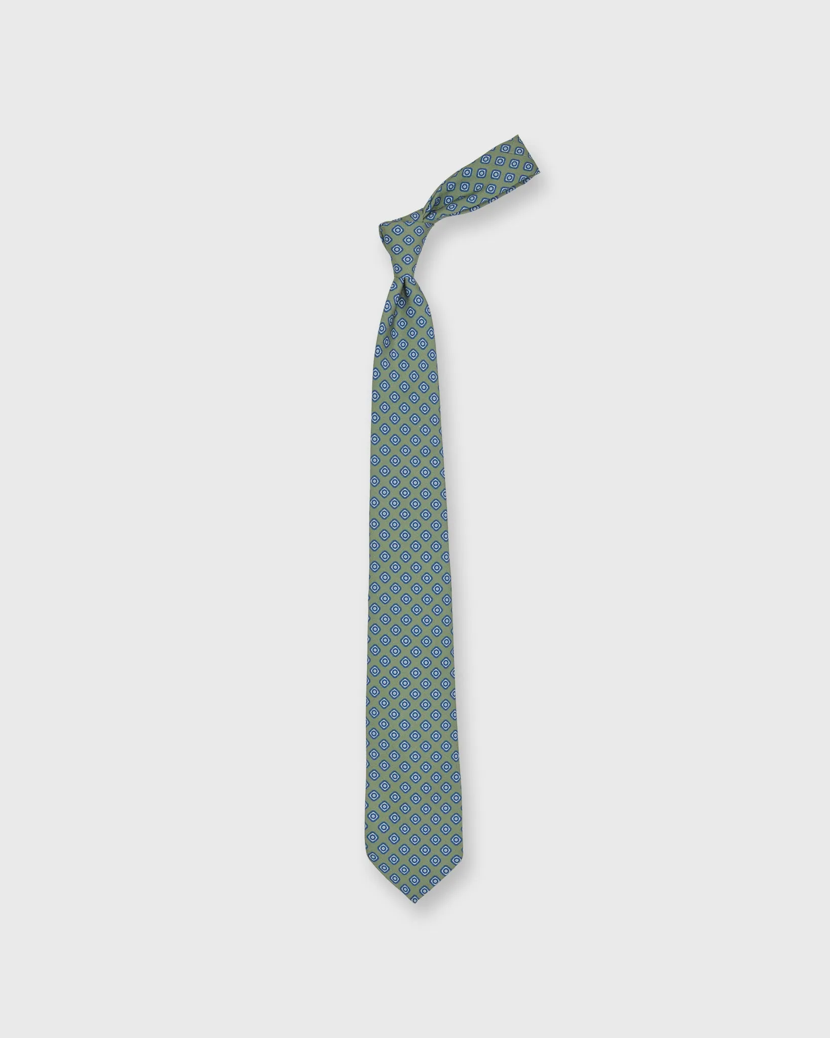 Silk Print Tie in Sage/Blue Medallion sold by Mashburn product image thumbnail 3