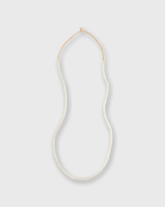 Very Small African Beads in Translucent White made by Mashburn