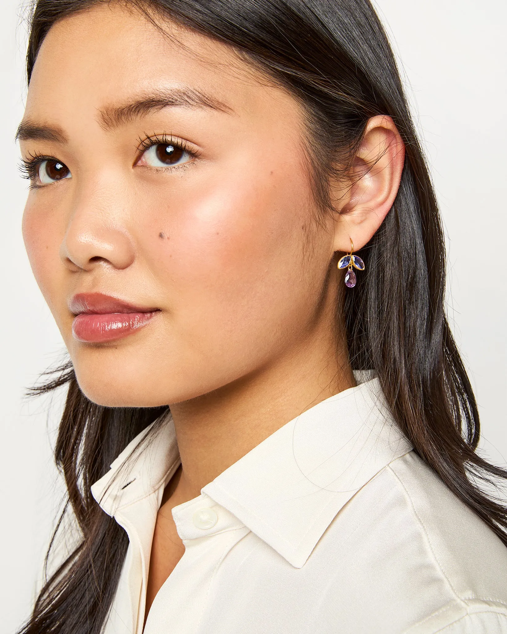 Pear Earrings in Amethyst/Tanzanite sold by Mashburn product image thumbnail 2