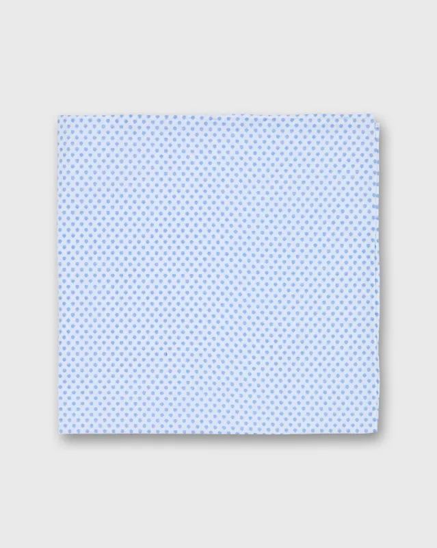 Cotton Print Pocket Square in Blue Dot sold by Mashburn