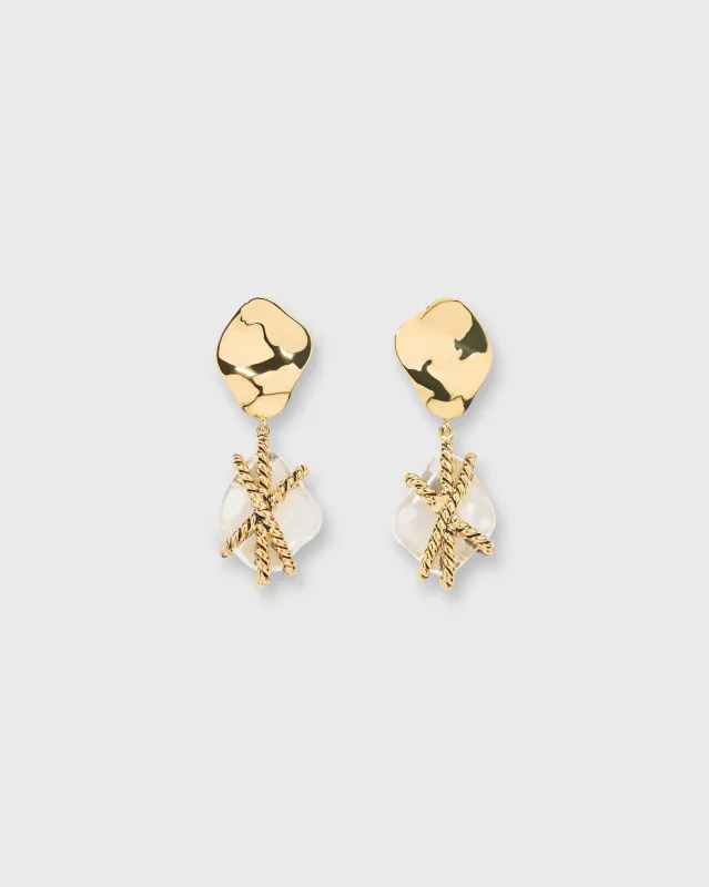 Mycene Boucles D'Oreilles Earrings in Gold sold by Mashburn
