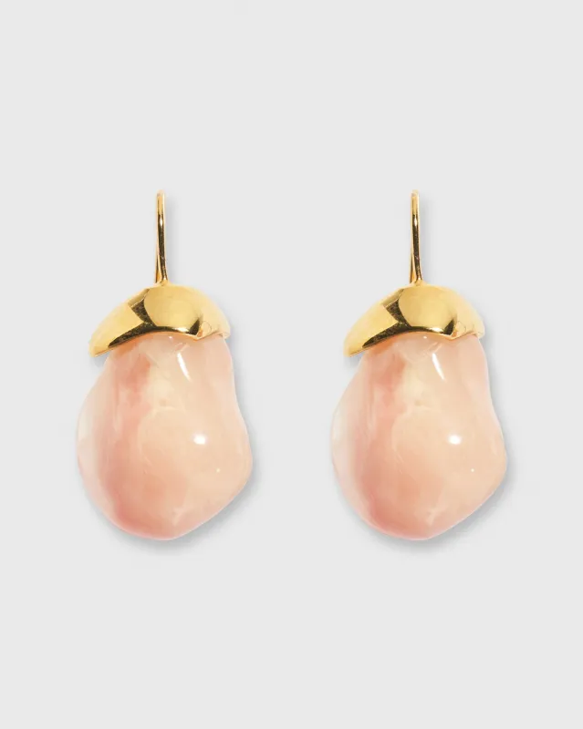 Baroque Earrings in Pink Marble sold by Mashburn