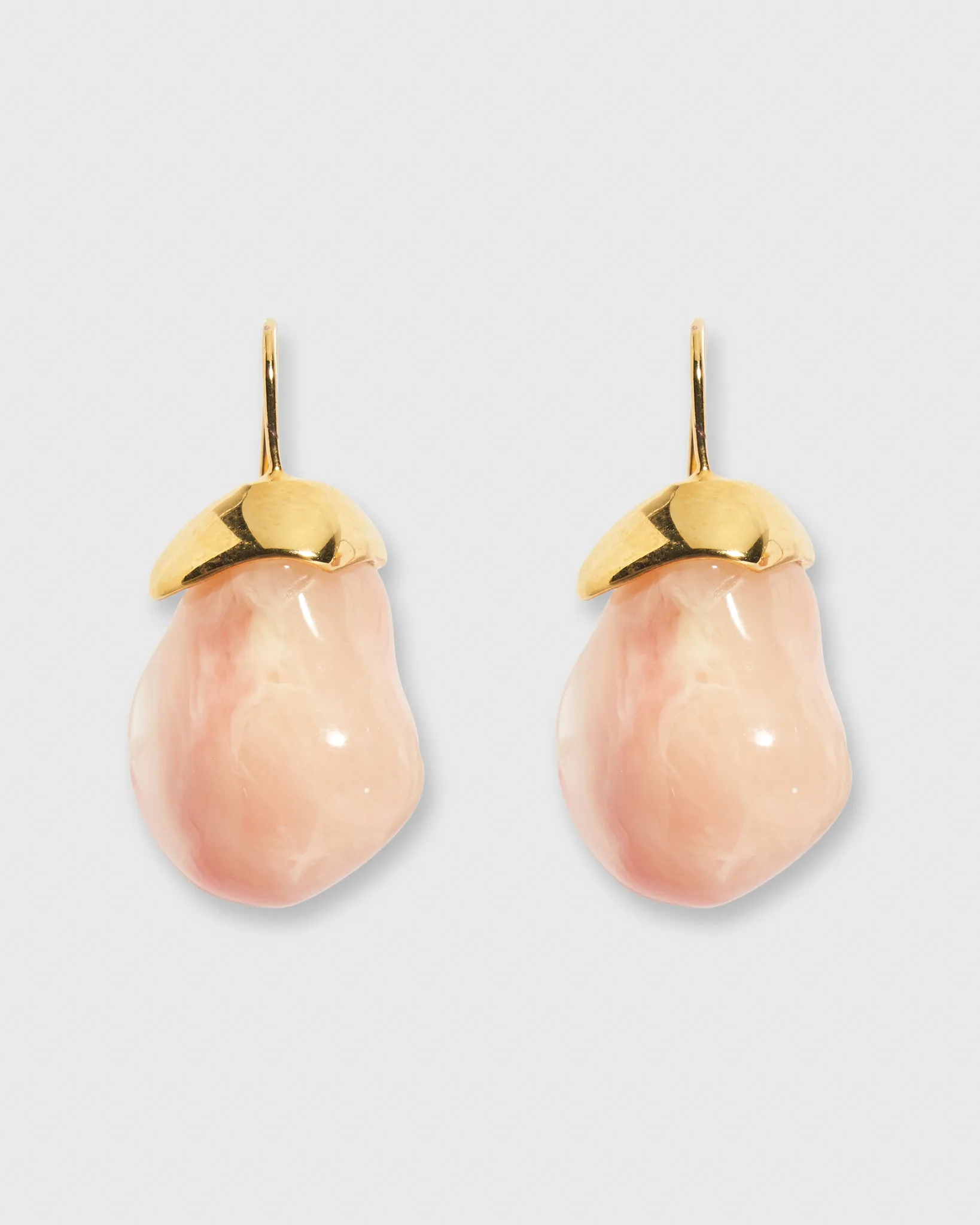 Baroque Earrings in Pink Marble sold by Mashburn