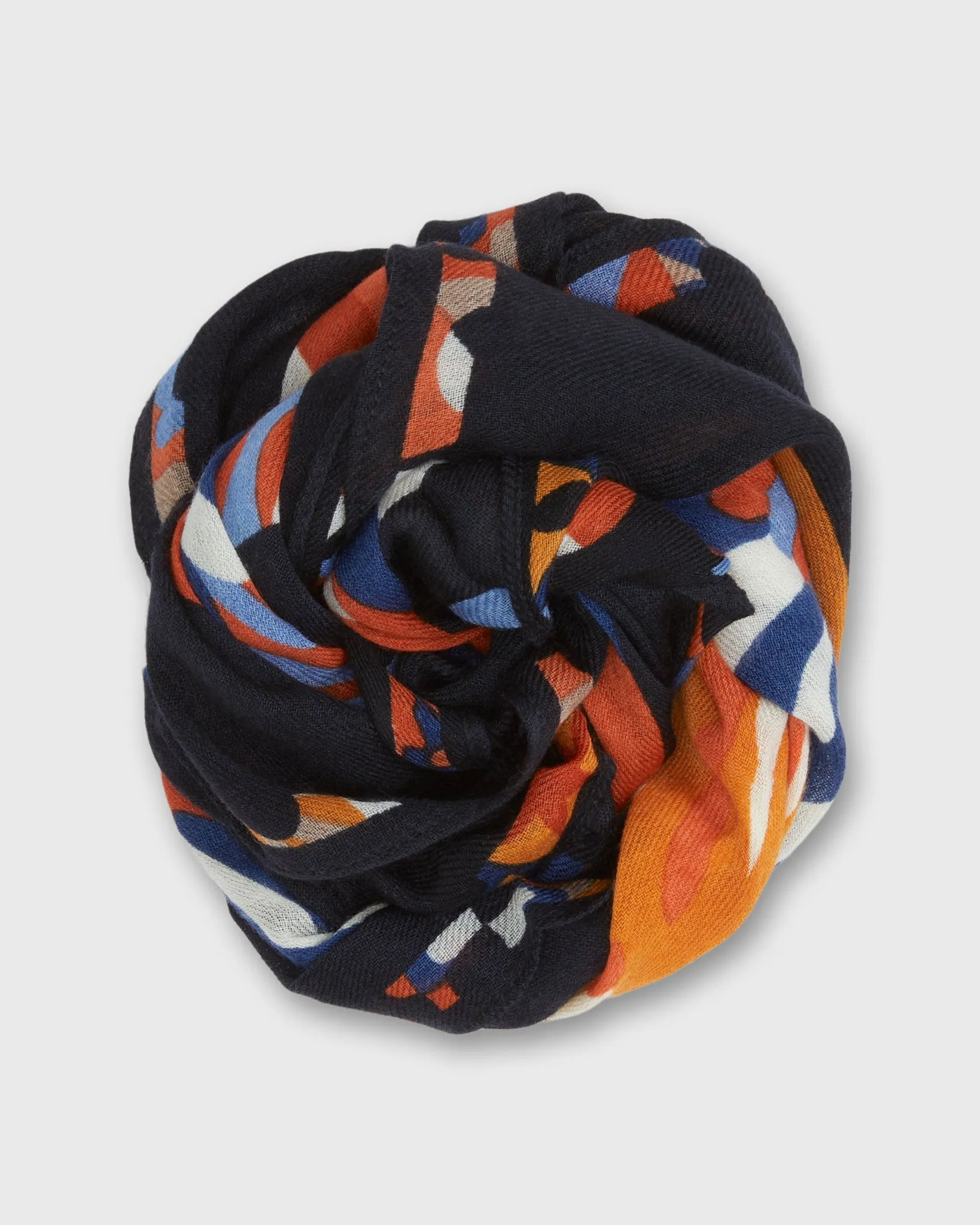 Jean Lou Square Scarf in Navy sold by Mashburn