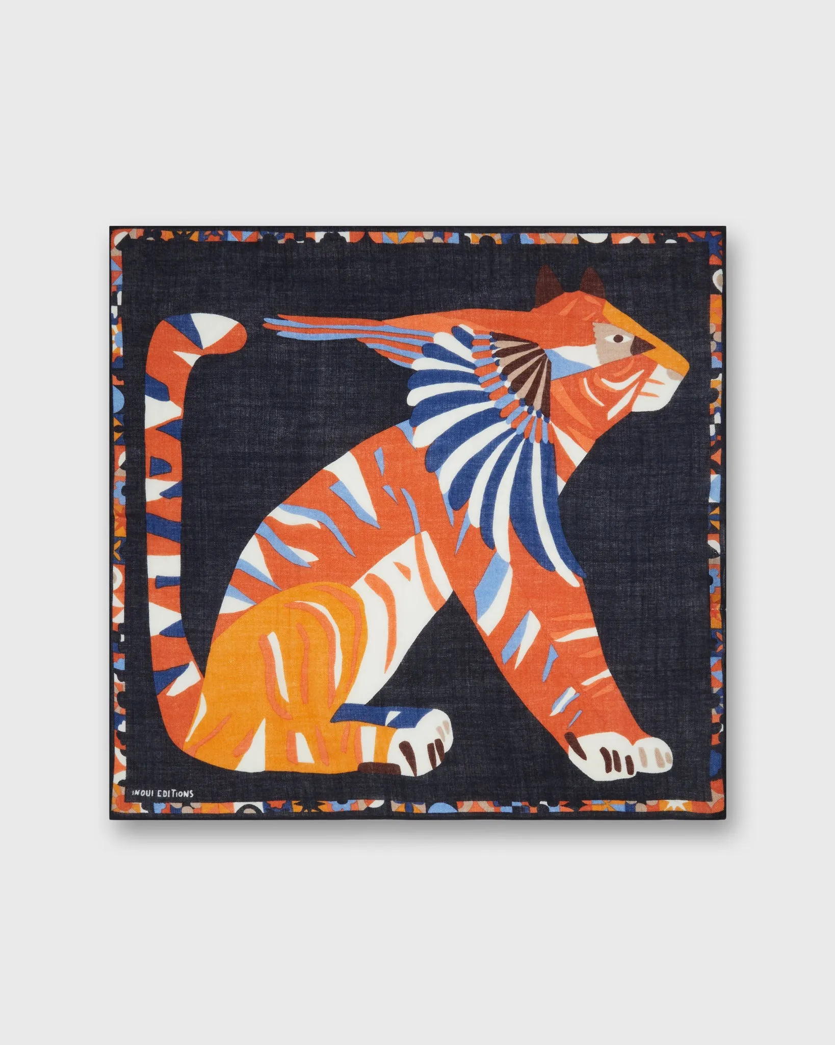 Jean Lou Square Scarf in Navy sold by Mashburn product image thumbnail 2