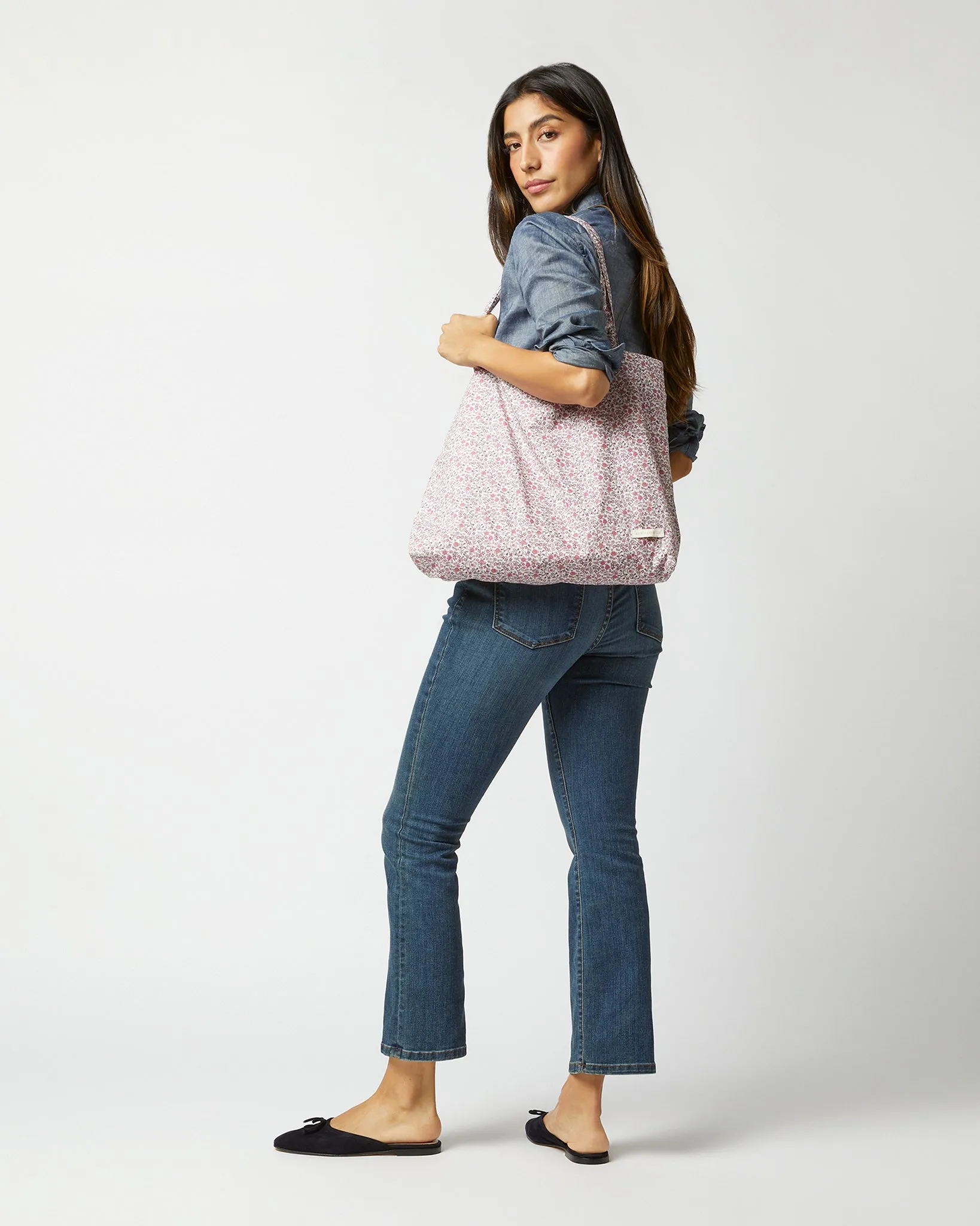 Reusable Tote Bag in Pink Diderot Liberty Fabric sold by Mashburn product image thumbnail 2