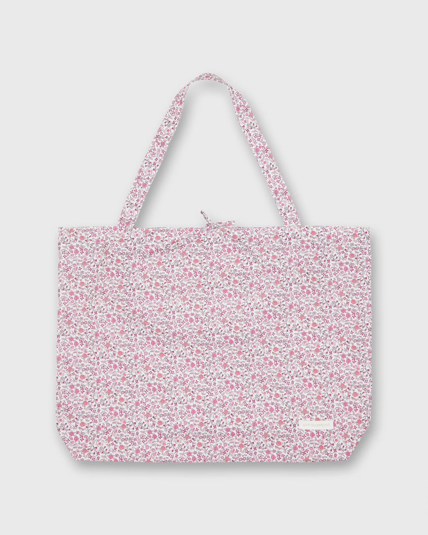 Reusable Tote Bag in Pink Diderot Liberty Fabric sold by Mashburn