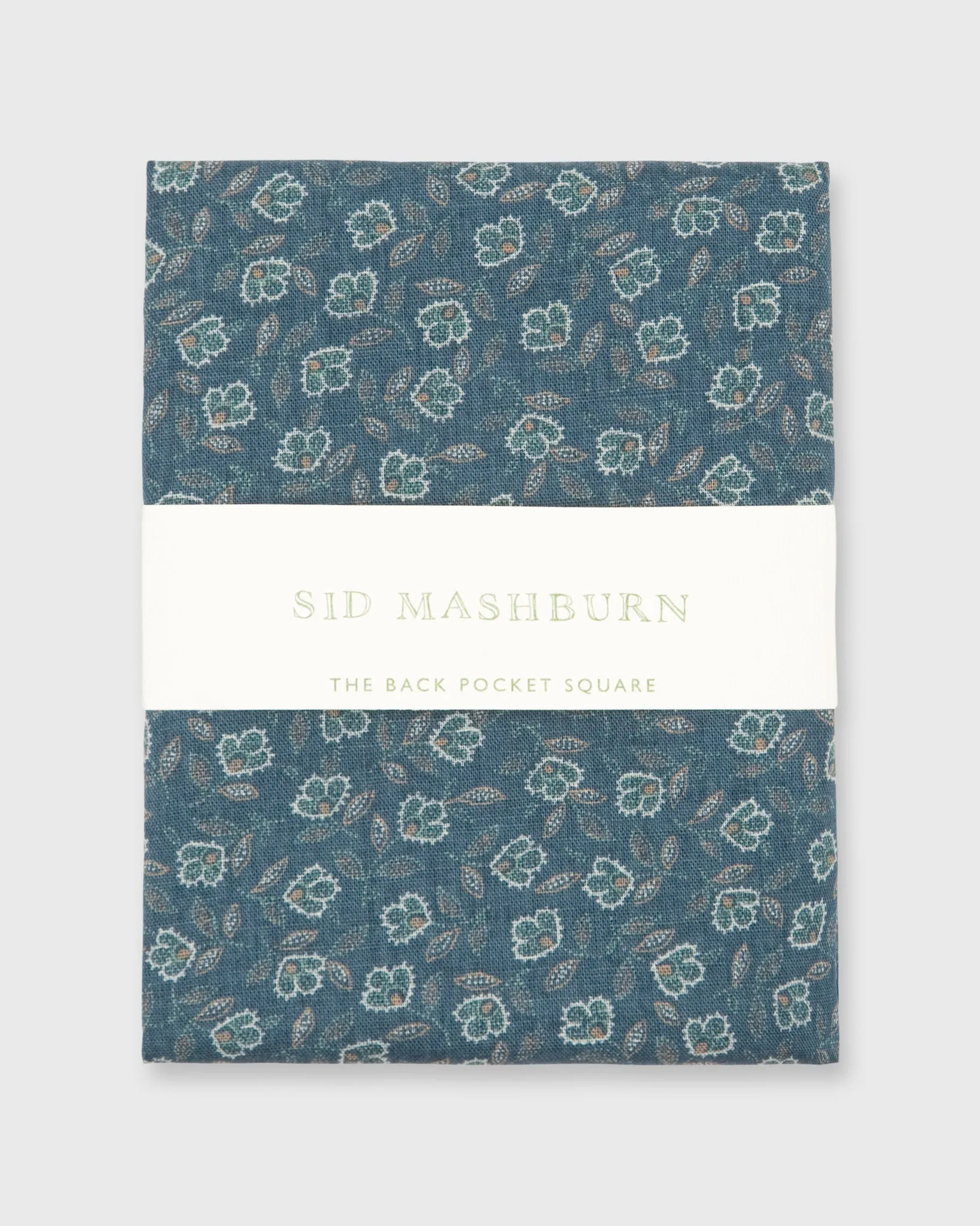 Bandana in Slate/Mint Floral Dot sold by Mashburn