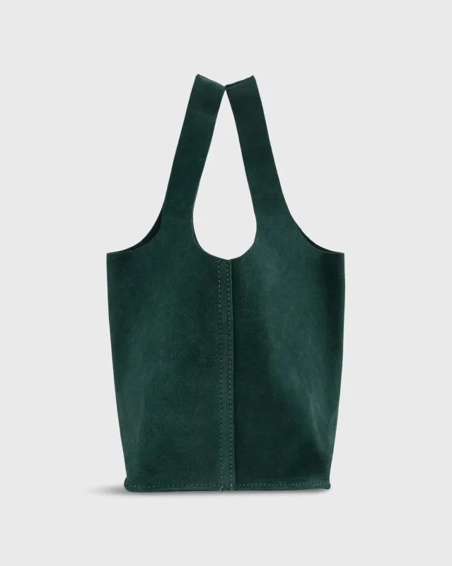 Paola Bucket Bag in Hunter Suede sold by Mashburn