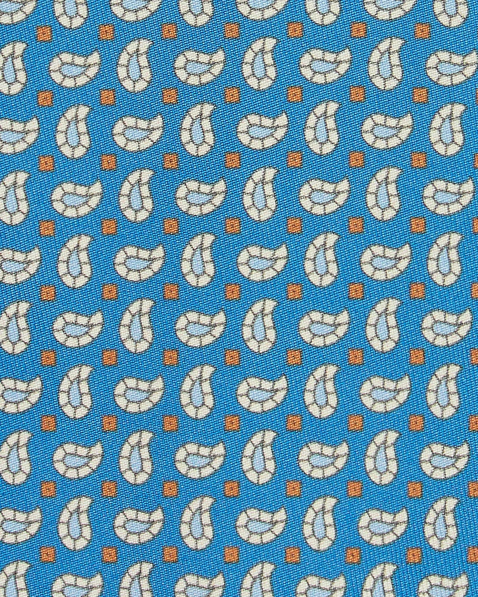 Silk Print Tie in Blue/Light Blue/Havana Paisley sold by Mashburn product image thumbnail 2