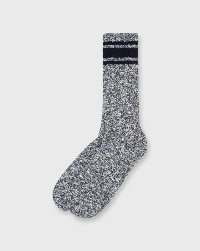 Varsity Slub Socks in Navy sold by Mashburn
