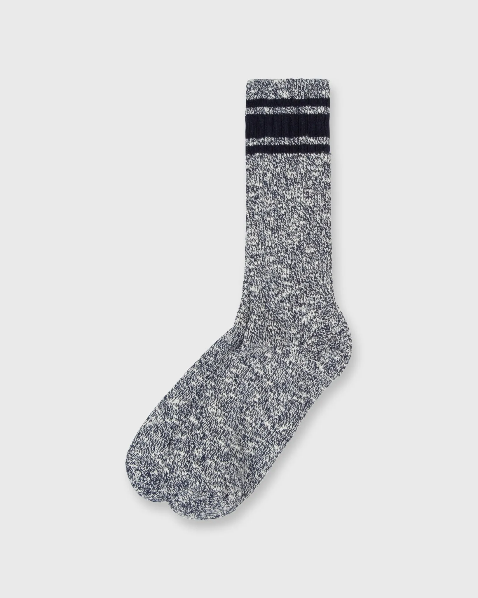 Varsity Slub Socks in Navy sold by Mashburn