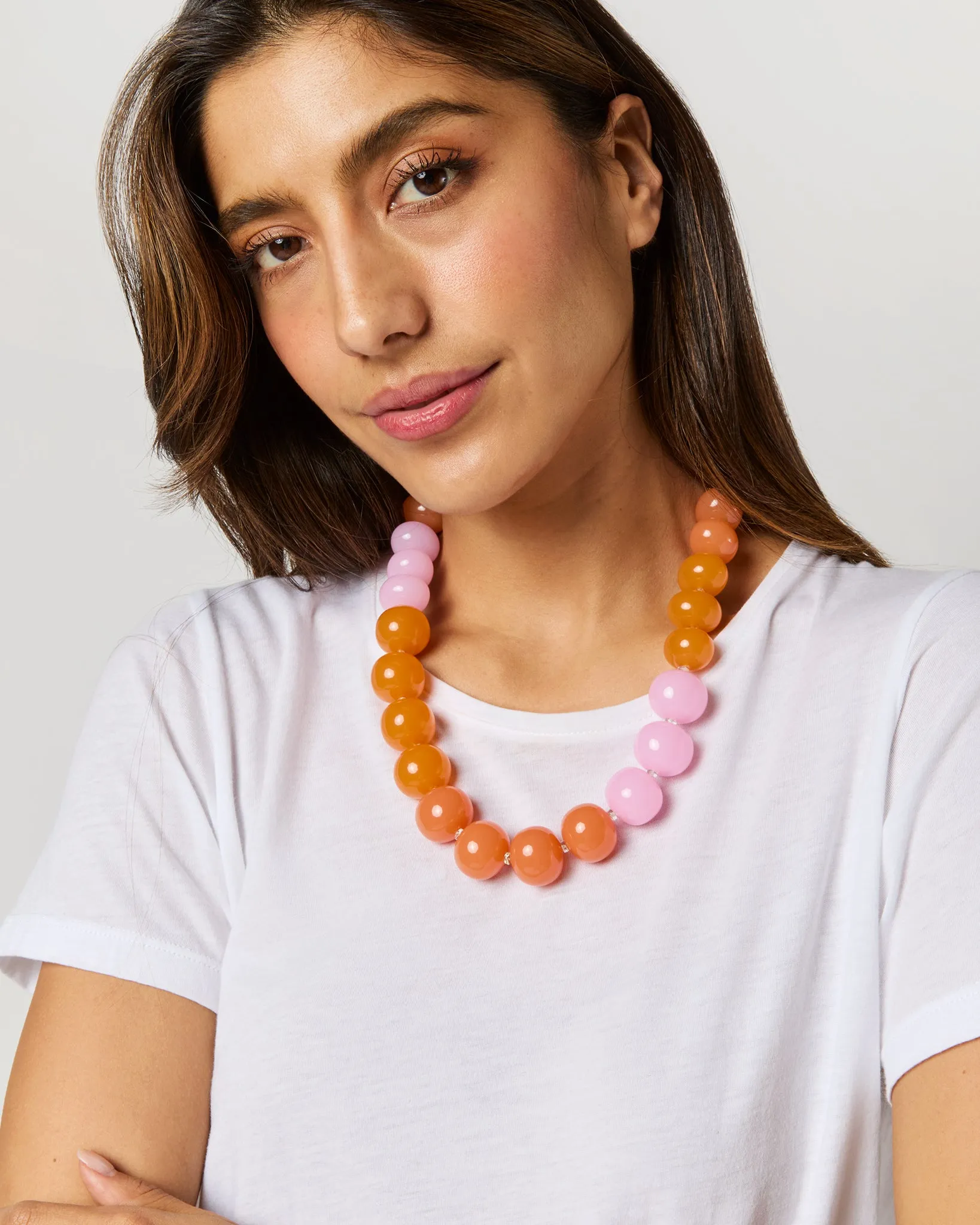 Olympia Collar Necklace in Peach sold by Mashburn product image thumbnail 2