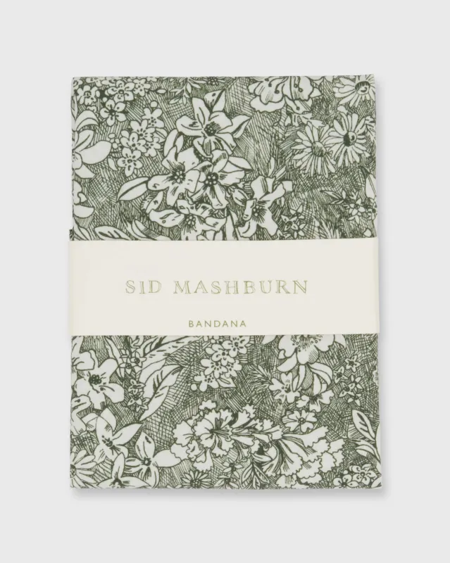 Bandana in Olive Orlando Liberty Fabric sold by Mashburn