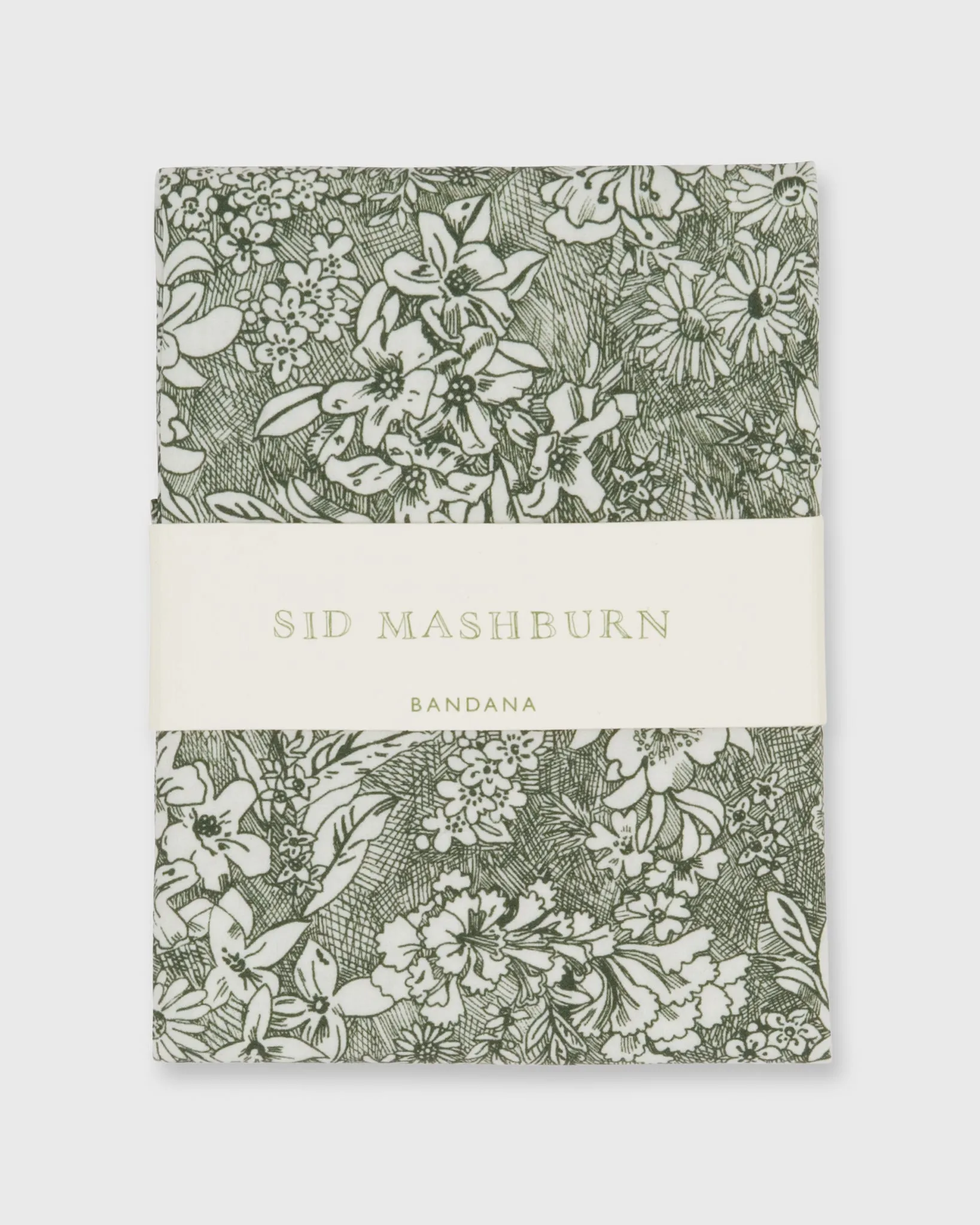 Bandana in Olive Orlando Liberty Fabric sold by Mashburn