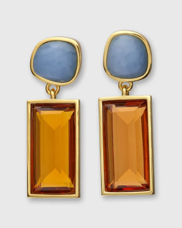 Crystal Column Earrings in Island made by Lizzie Fortunato