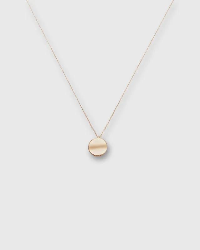 Round Pendant Necklace in Gold sold by Mashburn
