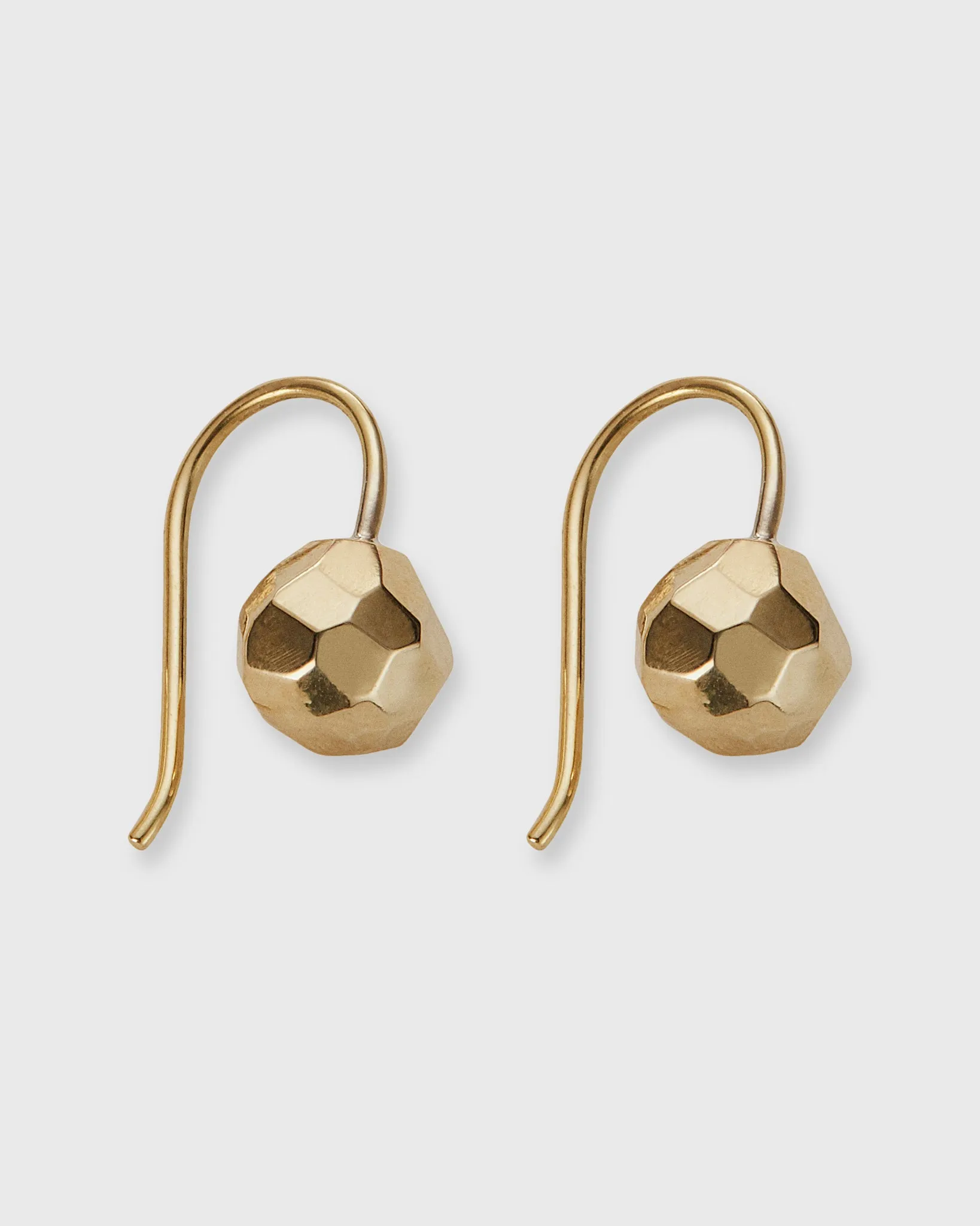 Round Bead Hook Earrings in Gold-Plated Brass sold by Mashburn