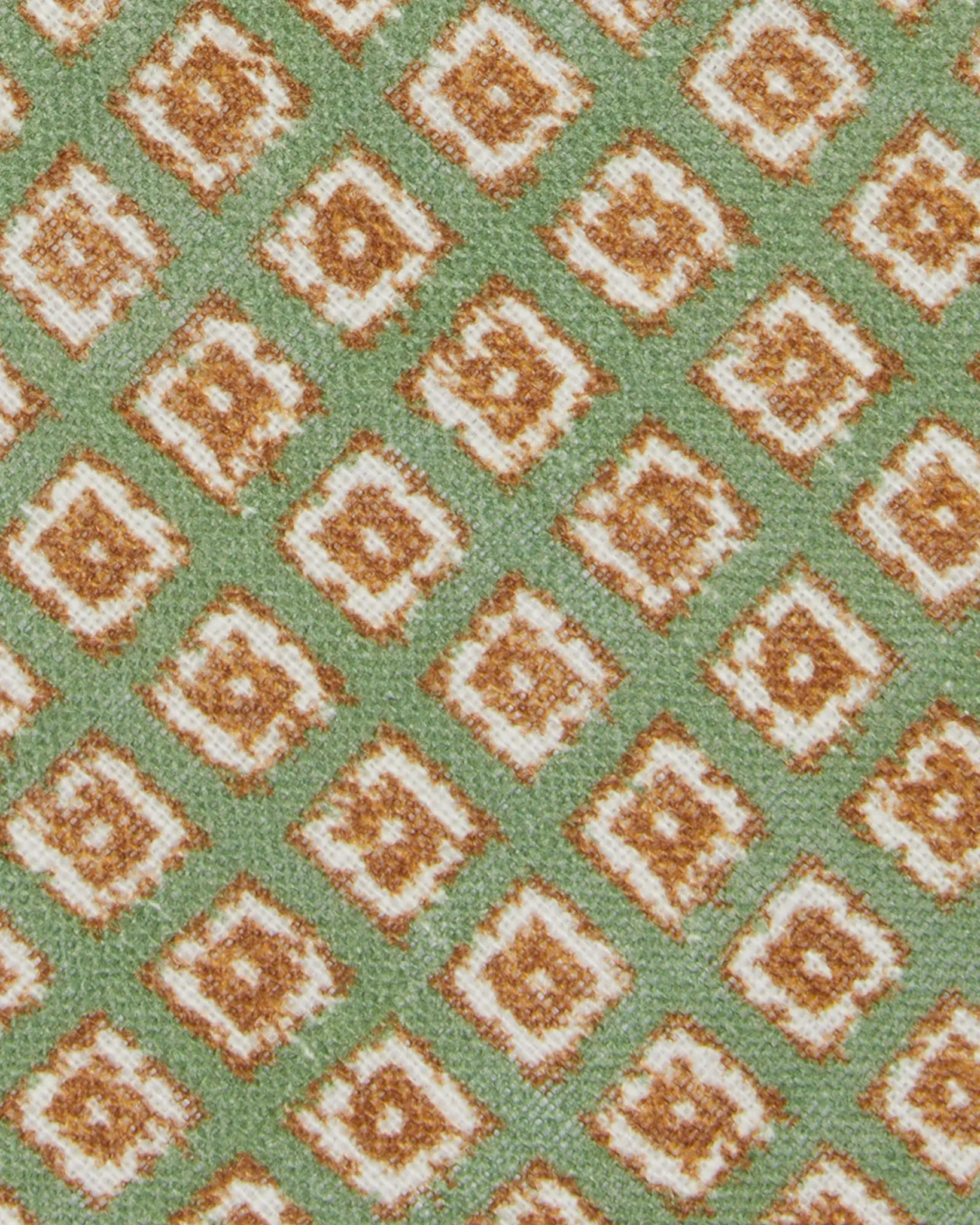 Linen Print Tie in Sage/Havanna Foulard sold by Mashburn product image thumbnail 2