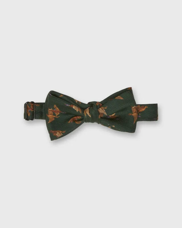 Silk Bow Tie in Forest Duck sold by Mashburn