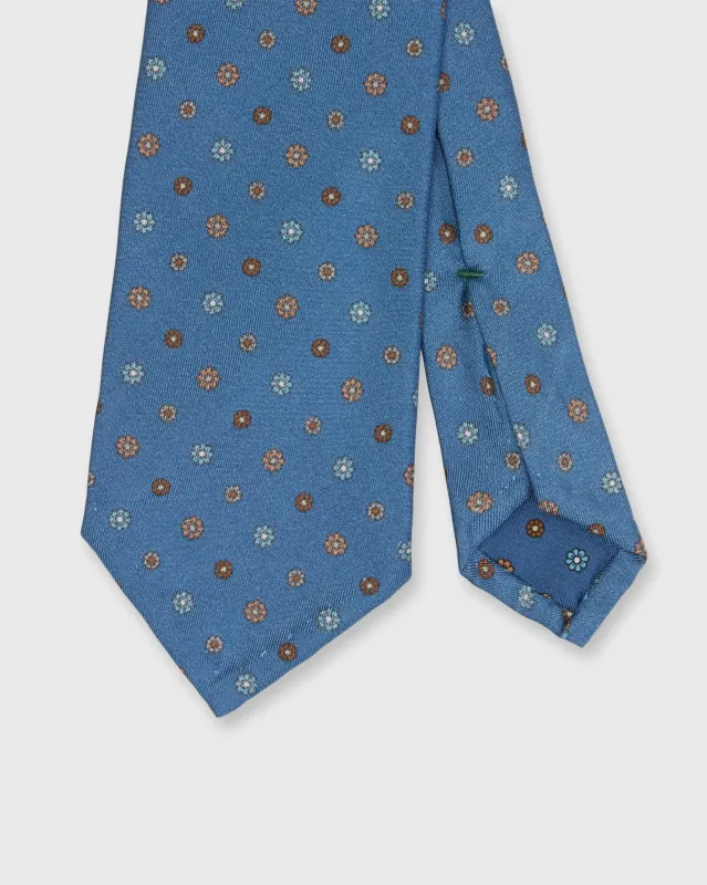 Silk Print Tie in Reversed Navy Multi Flower made by Sid Mashburn