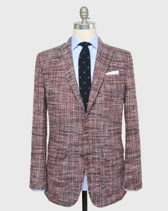 Ghost Blazer in Red/White/Blue Tweed sold by Mashburn