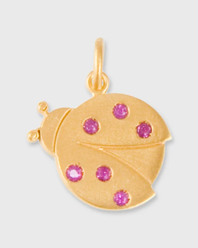 Ladybug Pendant in Gold made by Mashburn