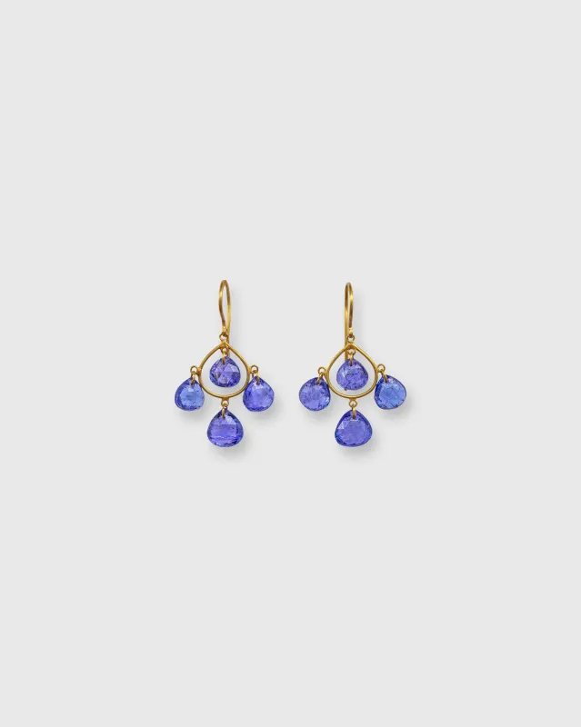 Small Candeliere Earrings in Tanzanite sold by Mashburn