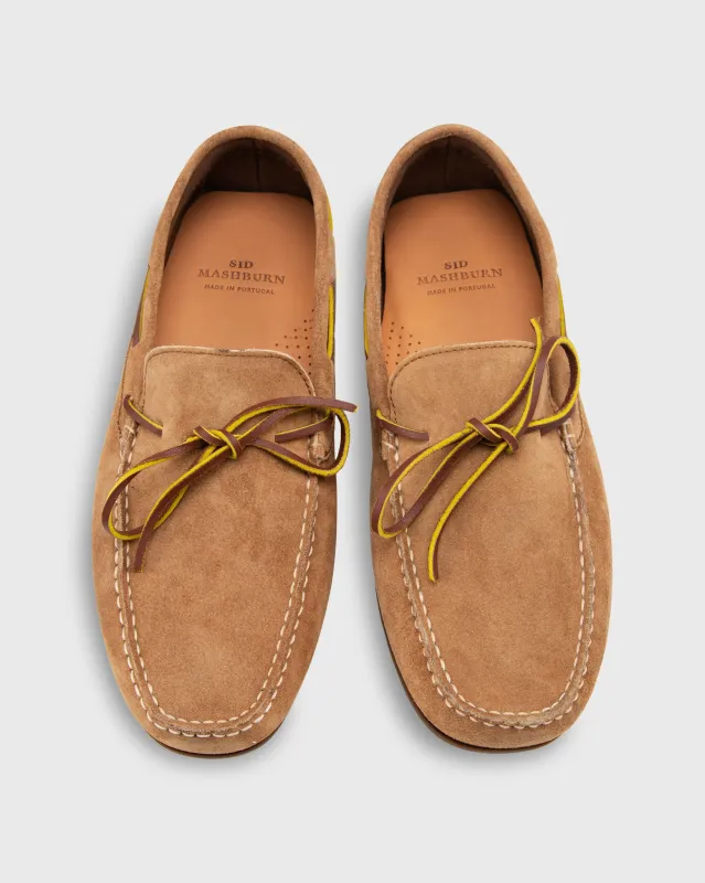 All-Weather Driving Moccasin in Tan Suede made by Sid Mashburn
