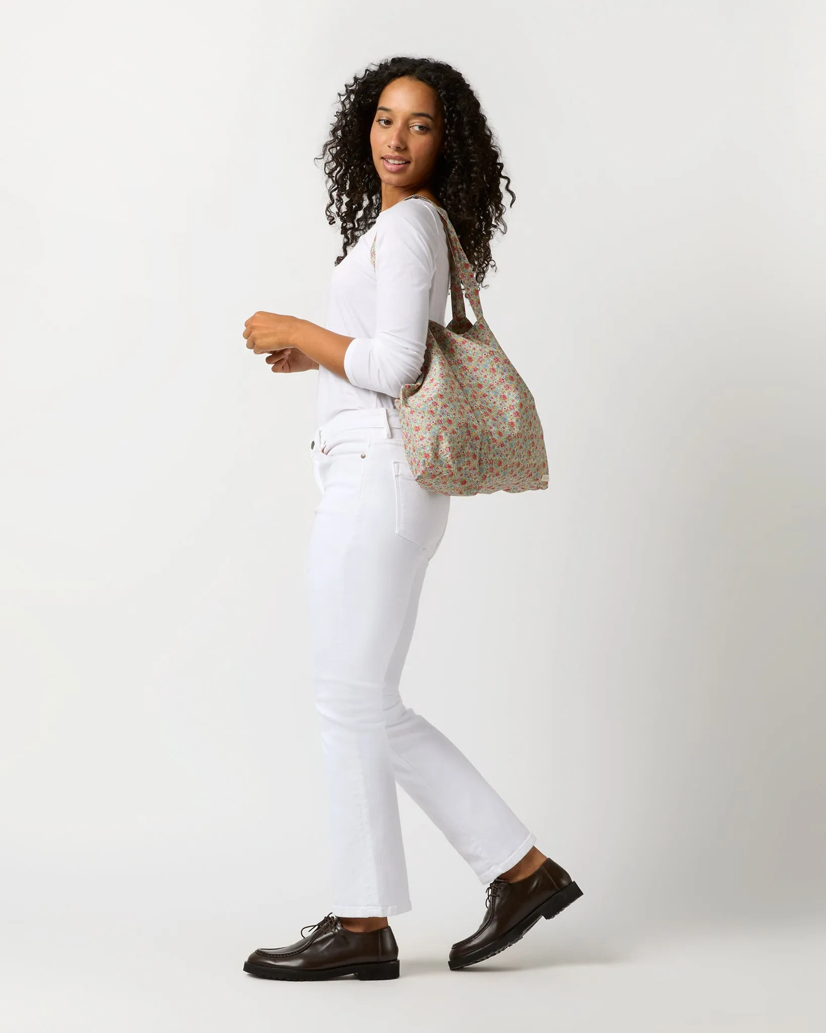 Reusable Tote Bag in Red Multi Amelie Small Liberty Fabric sold by Mashburn product image thumbnail 3