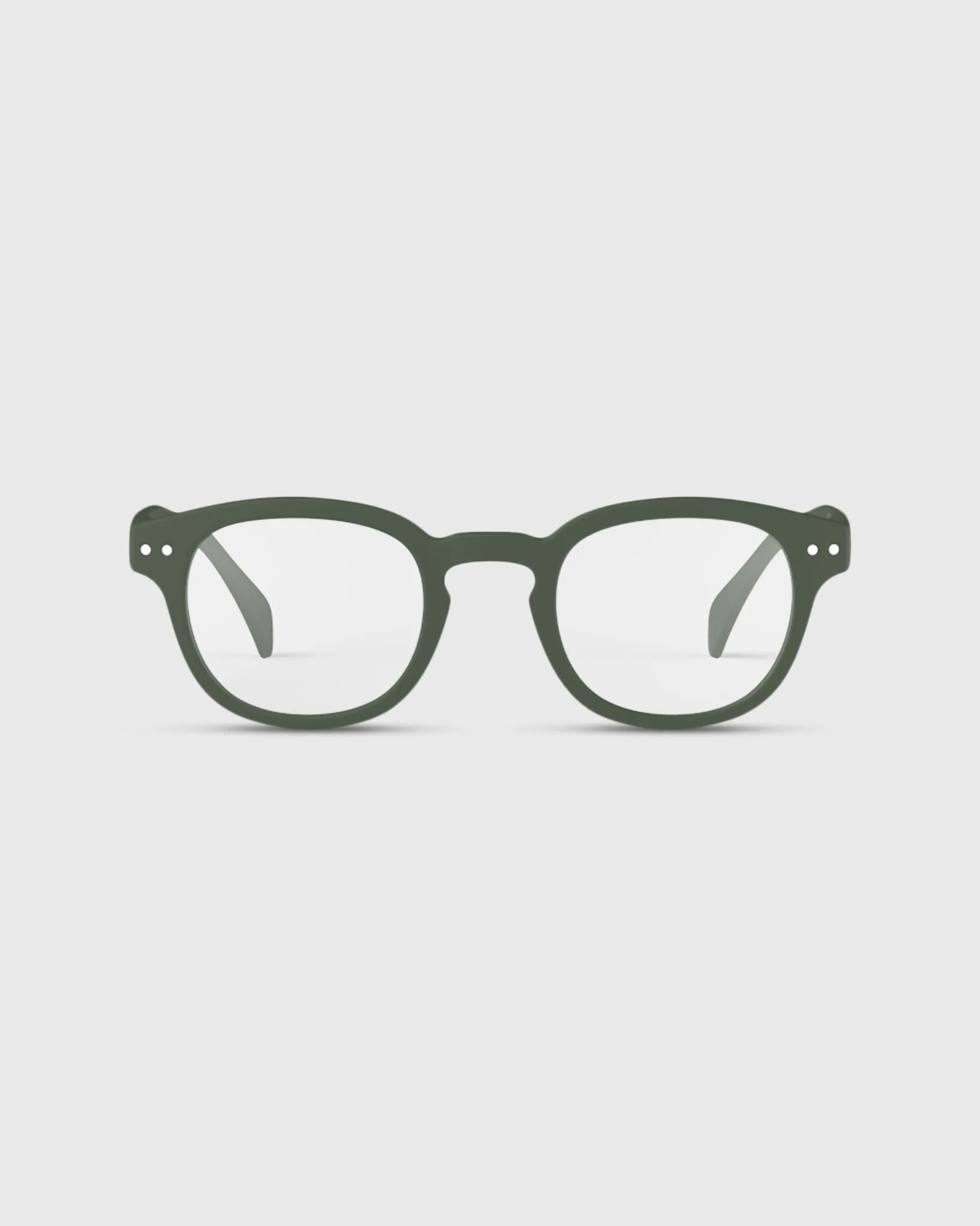 #C Reading Glasses in Kaki Green sold by Mashburn