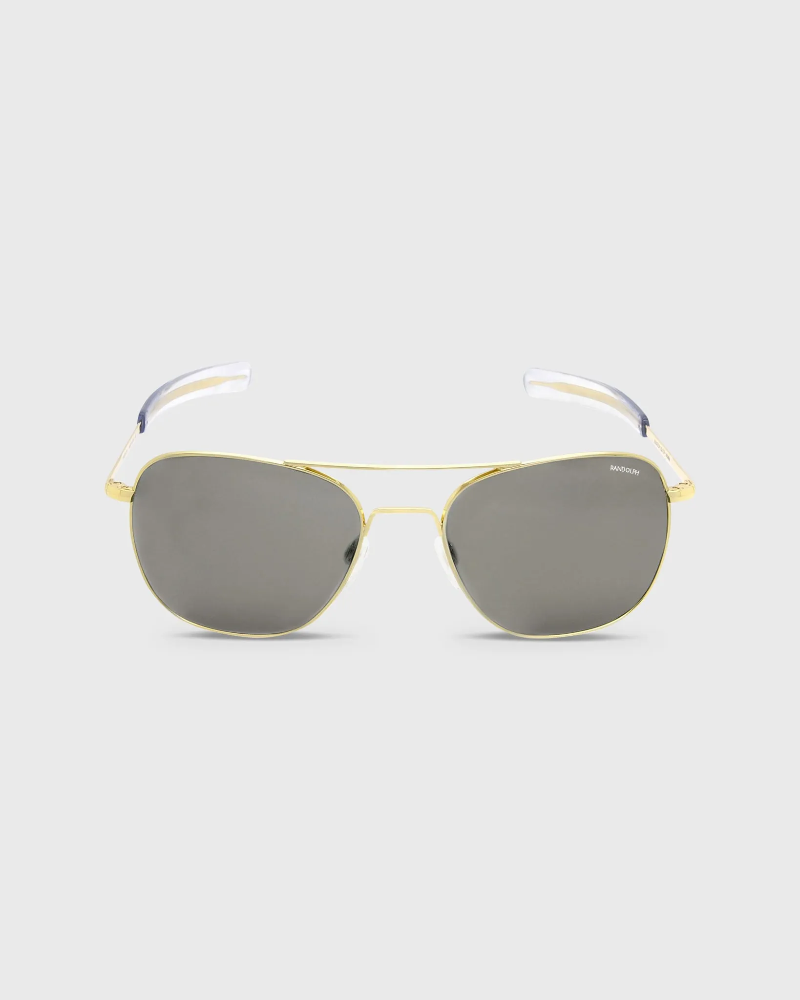 Aviator Sunglasses in 23K Gold/Gray Glass Lens sold by Mashburn