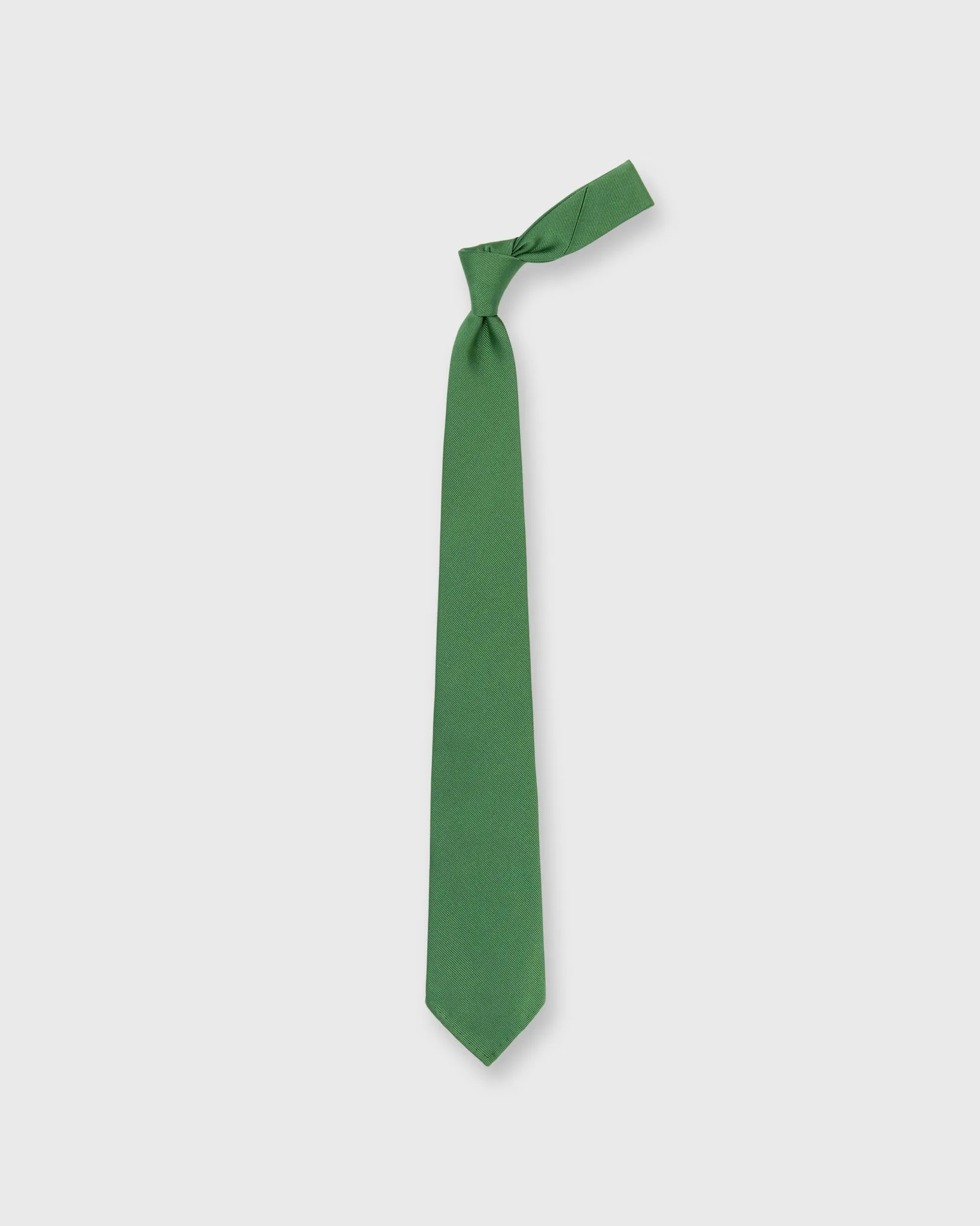 Silk Woven Tie in Green Twill sold by Mashburn product image thumbnail 3