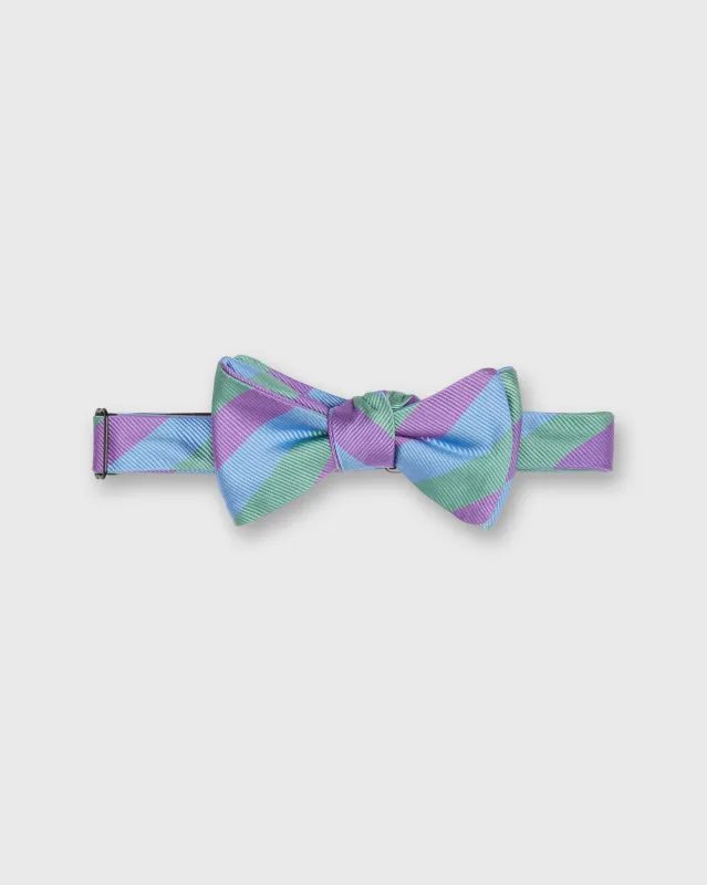 Silk Bow Tie in Light Blue Kinsey Stripe sold by Mashburn