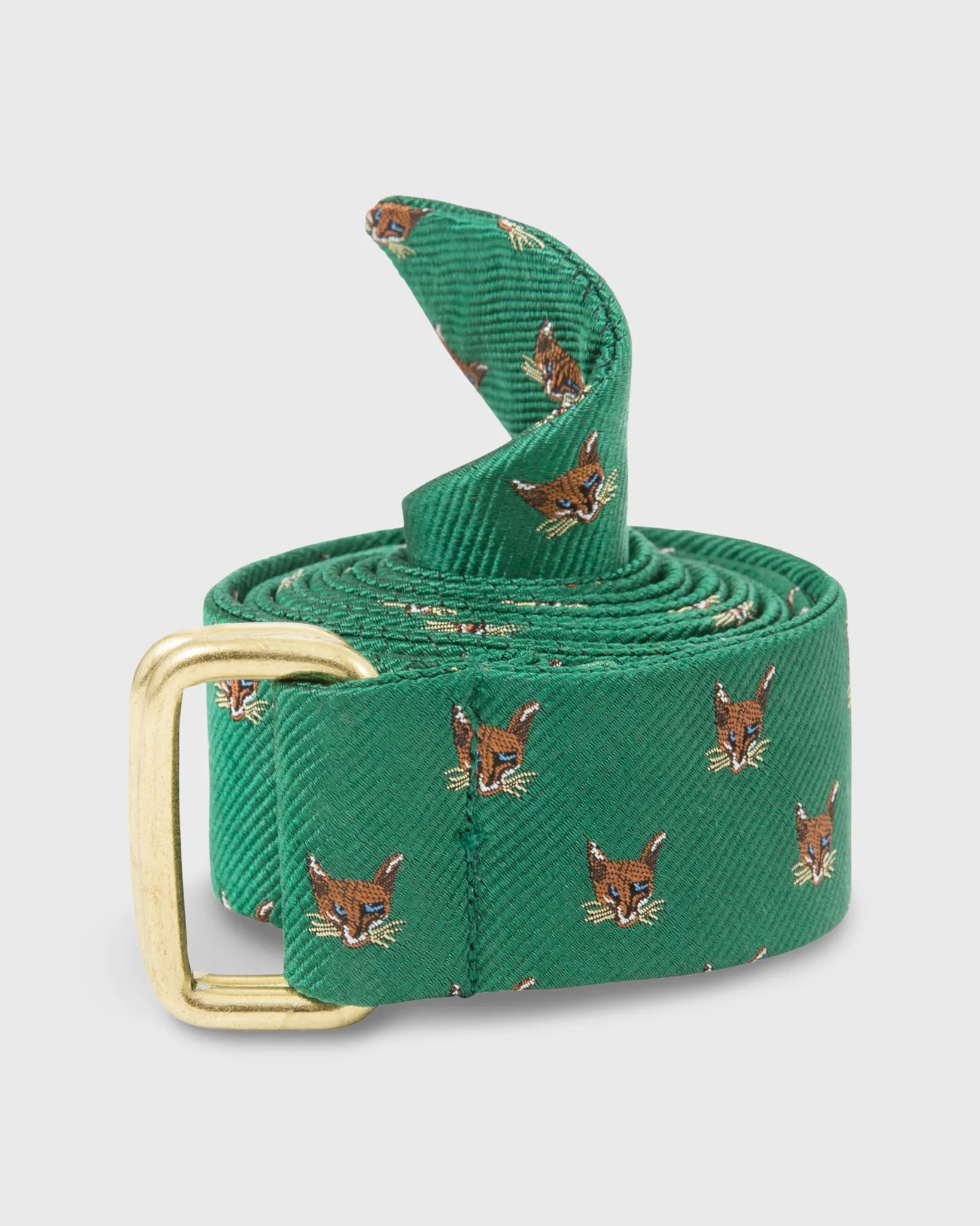 D-Ring Belt in Green Fox Club sold by Mashburn