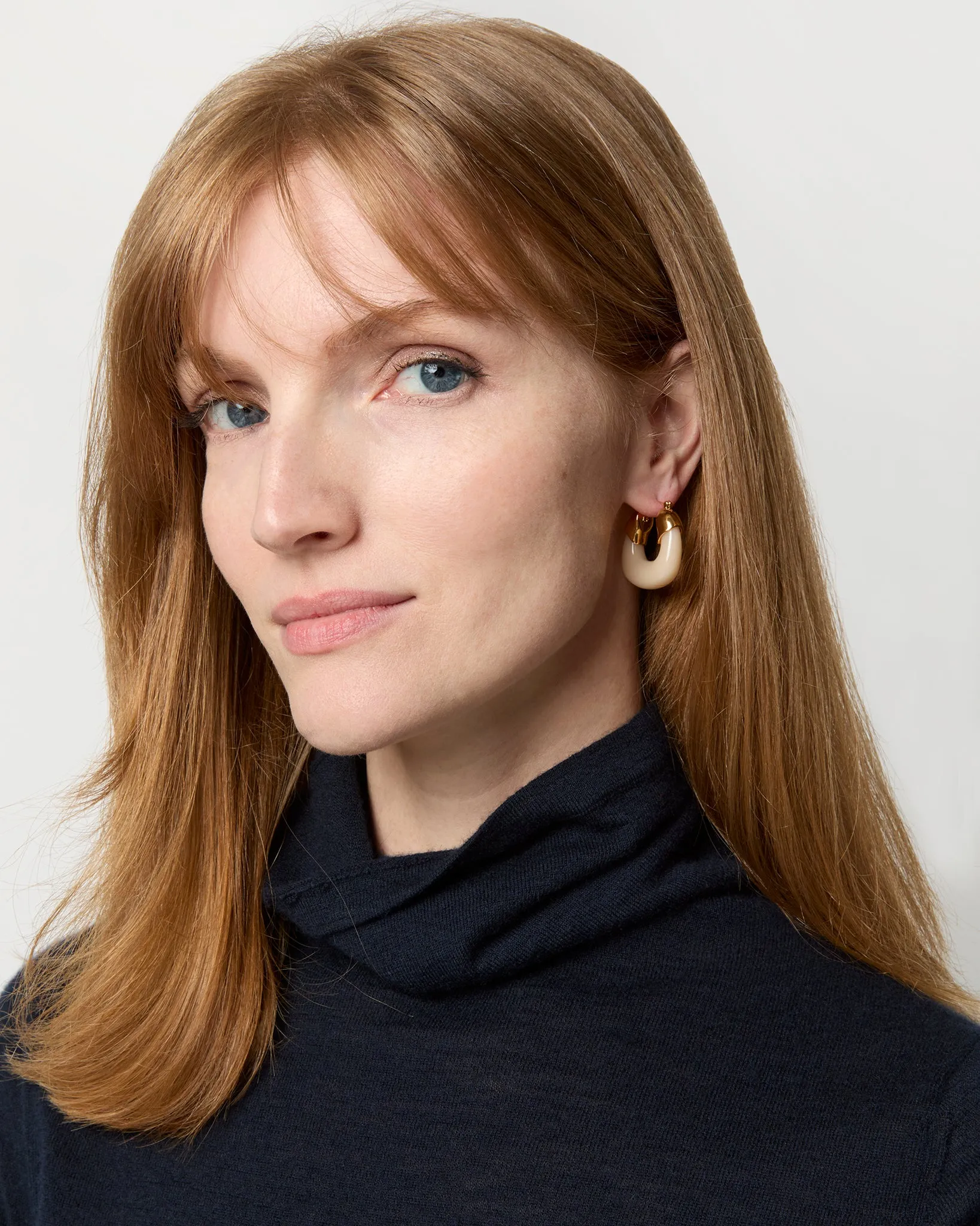 Mini Organic Hoop Earrings in Dove sold by Mashburn product image thumbnail 2