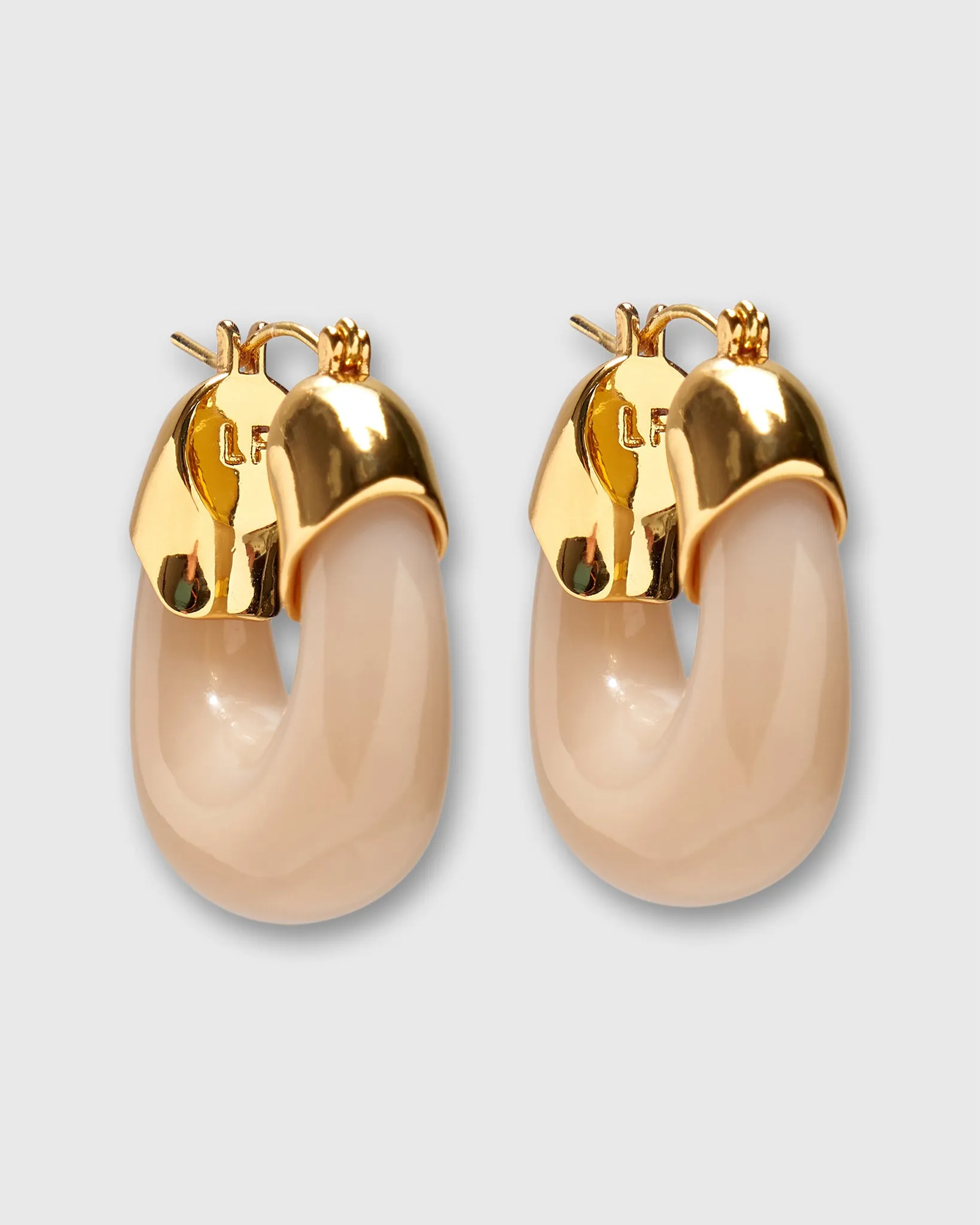 Mini Organic Hoop Earrings in Dove sold by Mashburn product image thumbnail 3