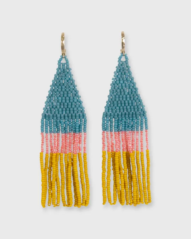 Franja Earrings in Denim made by Mashburn