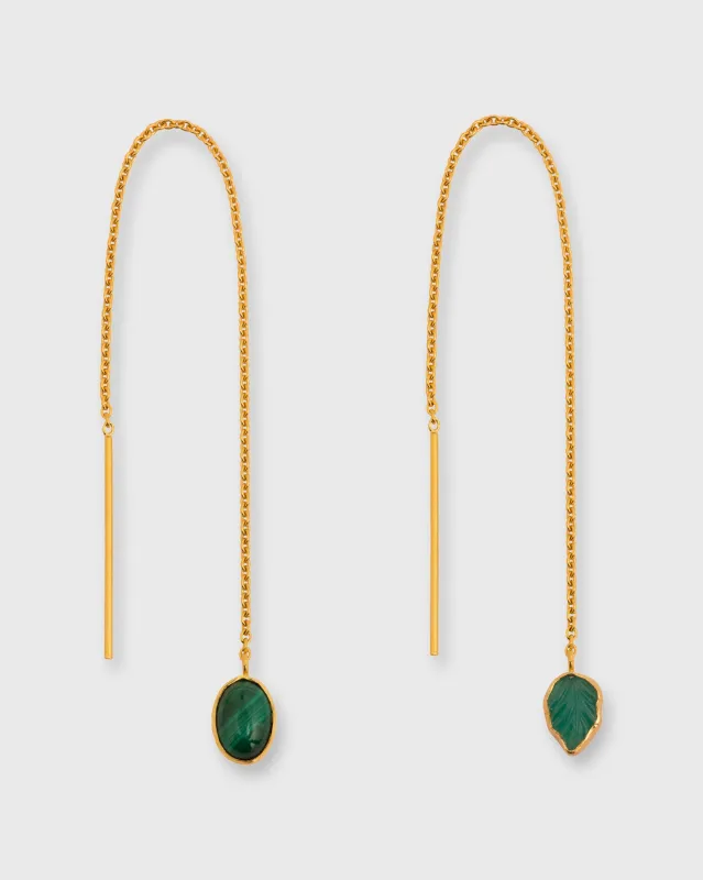 Thread Through Earrings in Green sold by Mashburn