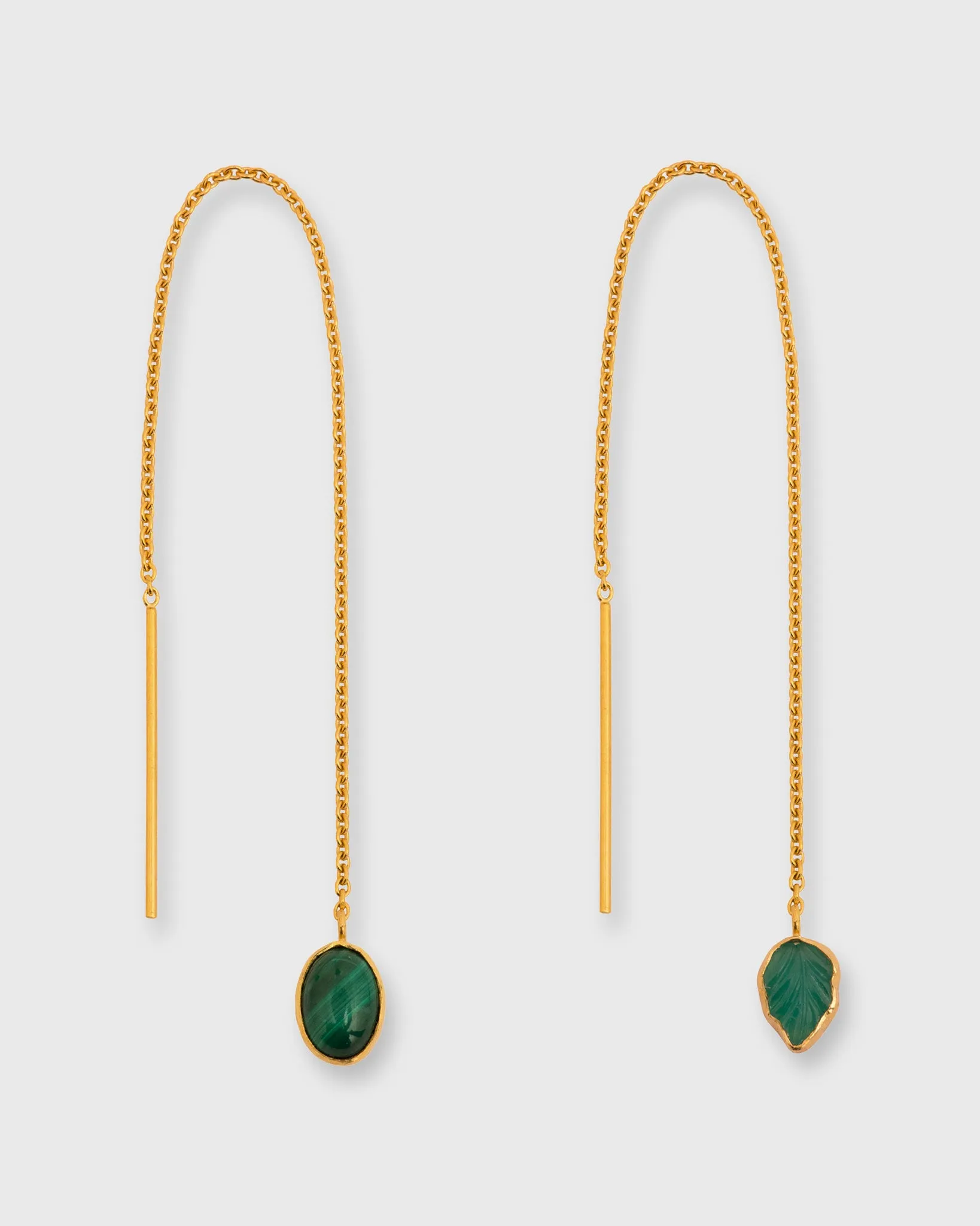Thread Through Earrings in Green sold by Mashburn