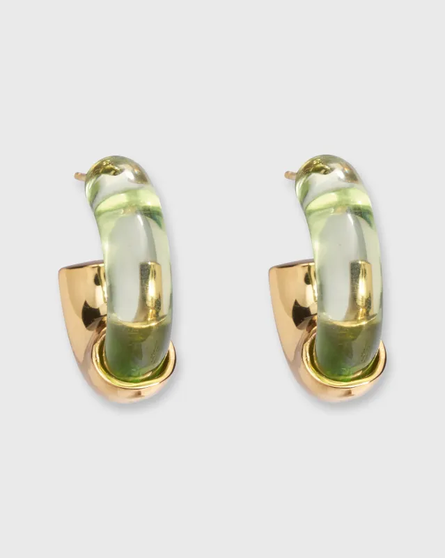Infinity Hoop Earrings in Lime made by Lizzie Fortunato