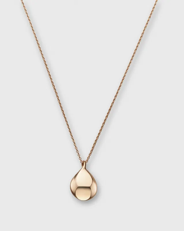Teardrop Pendant Necklace in Gold-Plated Brass sold by Mashburn