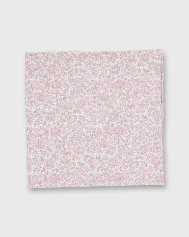 Cotton Print Pocket Square in Pink D'Anjo Coast Liberty Poplin sold by Mashburn