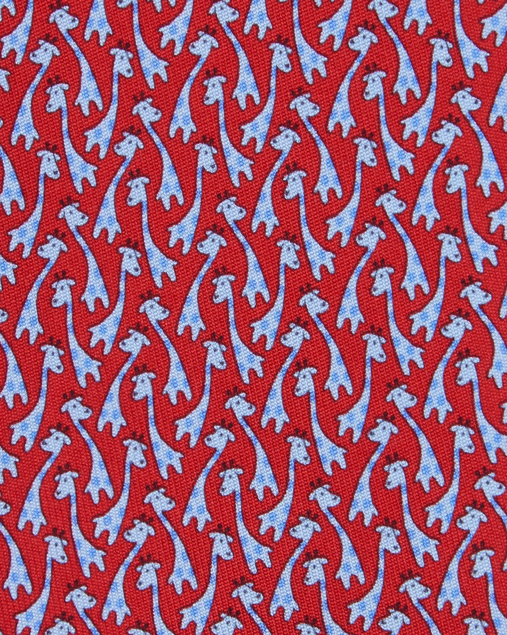 Silk Print Tie in Red Giraffes sold by Mashburn product image thumbnail 2