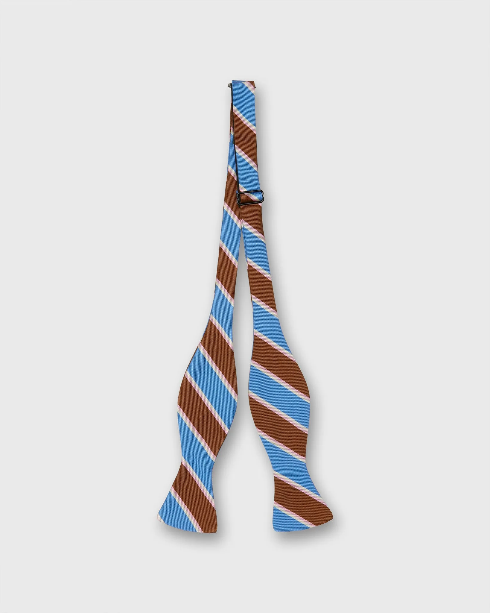 Silk/Cotton Bow Tie in Mahogany Hubbard Stripe sold by Mashburn product image thumbnail 2